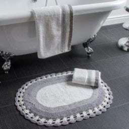 Lauren Lace Edge Vintage Cotton Bath Mat