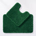 Green Bath Mat and Pedestal Set - 2pc Bathroom Mats Microfibre