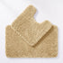 beige two piece bath mat and pedestal set, non slip