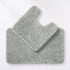 Light grey Microfibre bathroom mat set. Two piece bath mat and pedestal set.