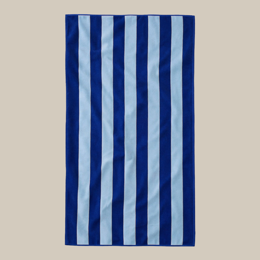 Large Organic Cotton Striped Beach Towel