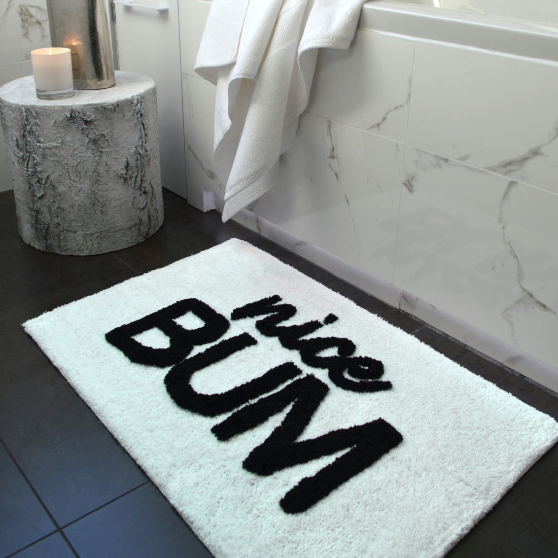 Nice Bum Slogan Bath Mat