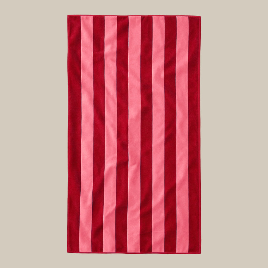 Large Organic Cotton Striped Beach Towel