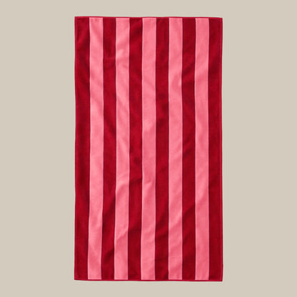 Large Organic Cotton Striped Beach Towel