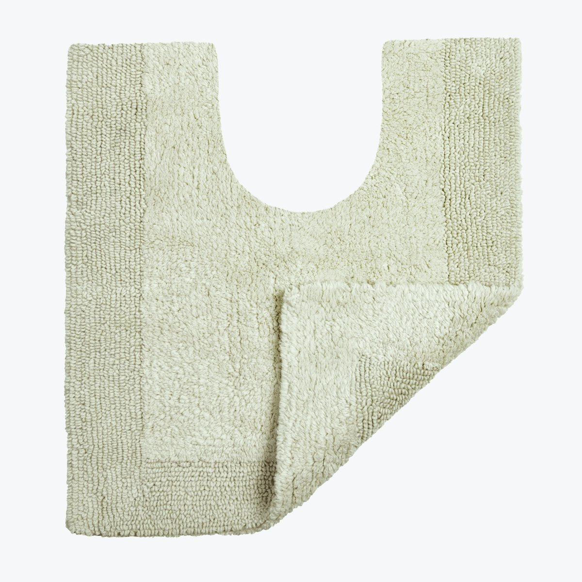 Sage green Reversible Toilet Mat - Super Soft Cotton Pedestal Mat