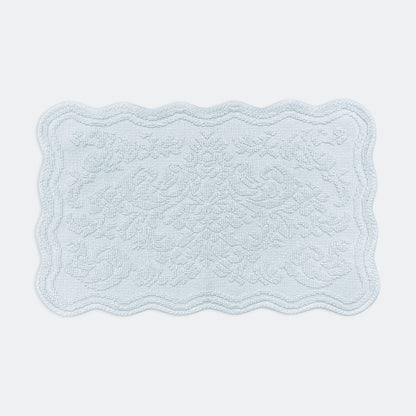 Gracie Jacquard Scalloped Bath Mat