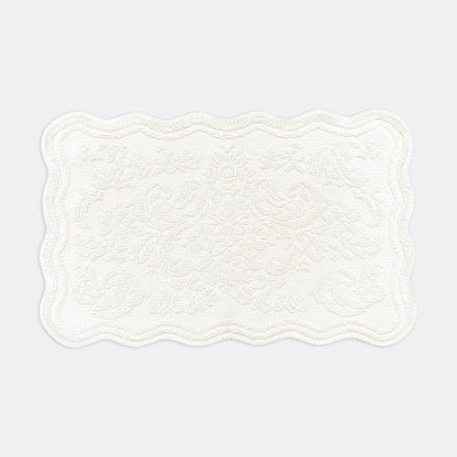 Gracie Jacquard Scalloped Bath Mat