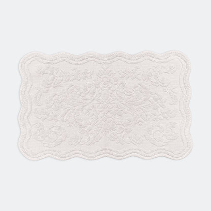 Gracie Jacquard Scalloped Bath Mat