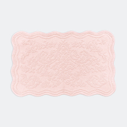 Gracie Jacquard Scalloped Bath Mat
