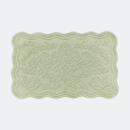 Gracie Jacquard Scalloped Bath Mat
