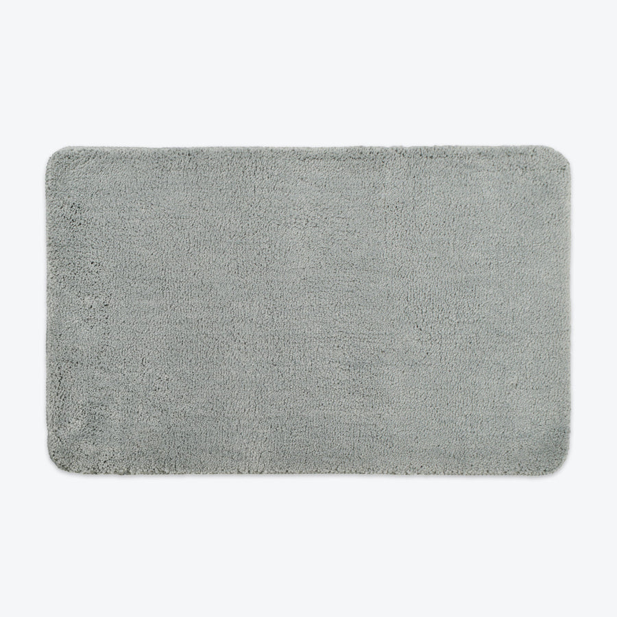 Grey Microfibre Non Slip Bath Mat