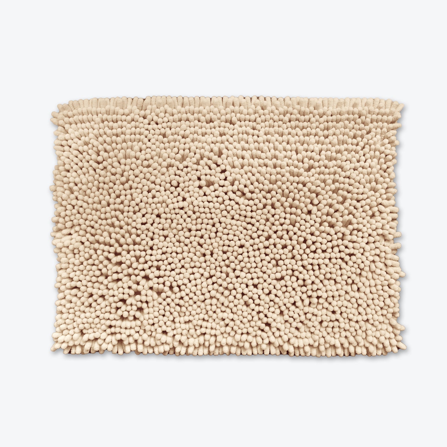 Stone beige chunky bobble bath mat, made from super plush chenille