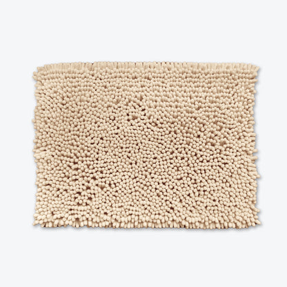 Stone beige chunky bobble bath mat, made from super plush chenille