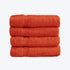 Terracotta Egyptian Towels 4pk Face Cloths Set- Premium Zero Twist Cotton 