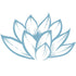 Blue lotus flower on a white background