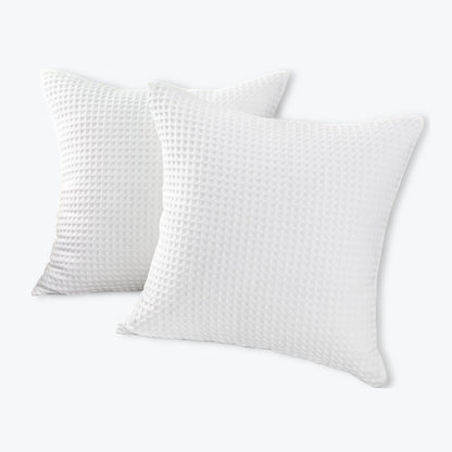 Hotel Waffle Cushion Covers - Two Pack