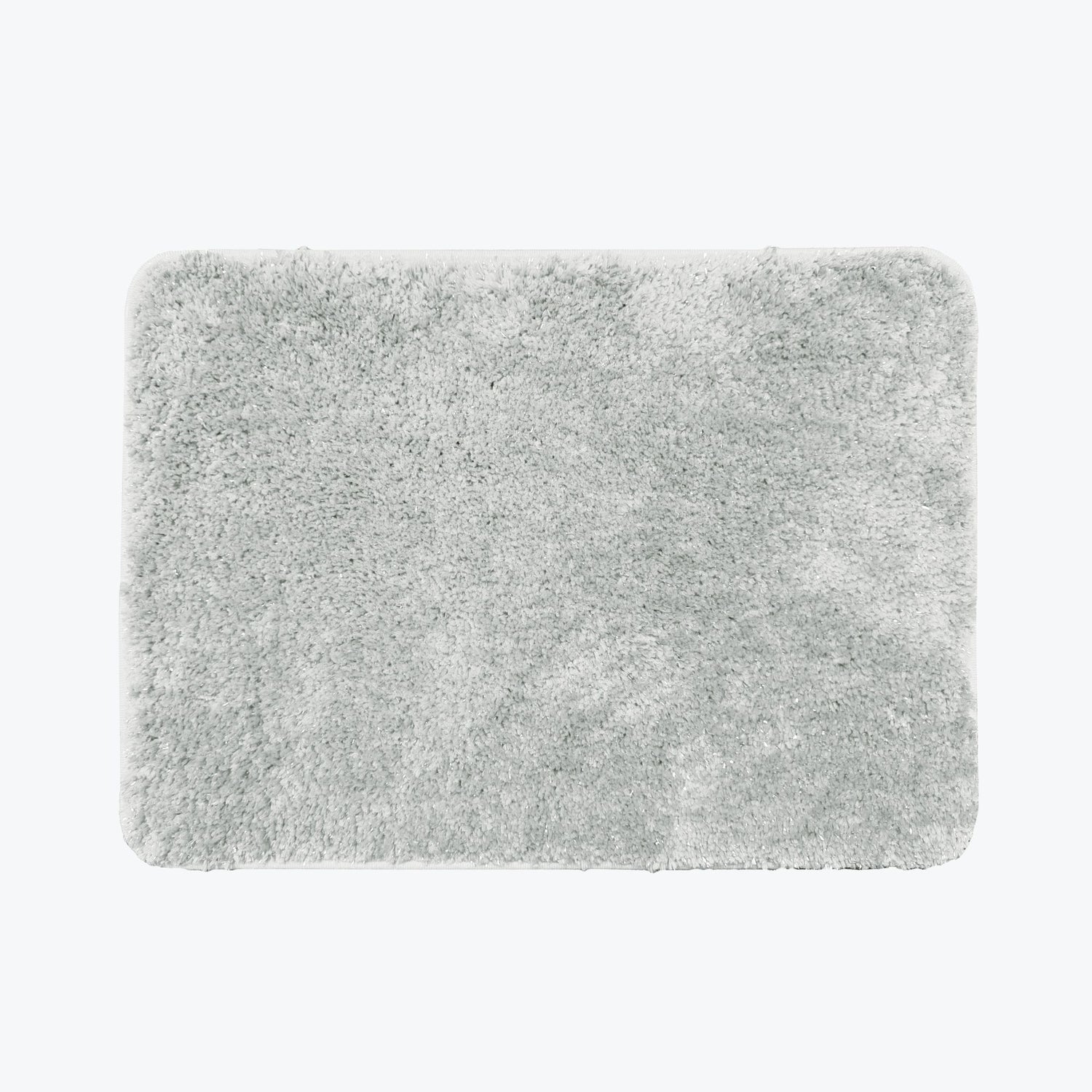 Grey bath mat, small sized microfibre sparkle design.