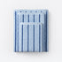 Striped bathroom towels in blue colours - timeless pin stripe pattern.