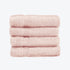 Blush Pink Egyptian Towels 4pk Face Cloths Set- Premium Zero Twist Cotton Flannels