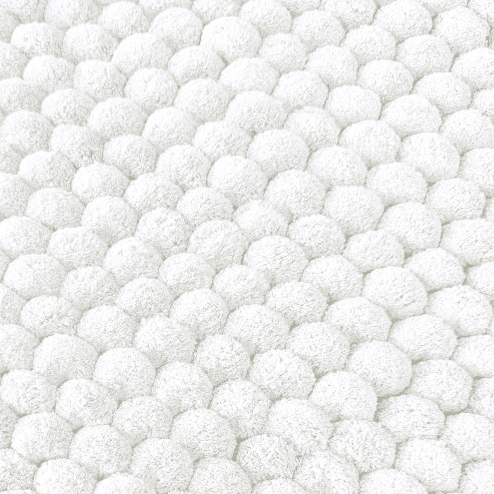 White giant bobble bath mat, super soft and thick.