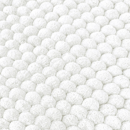 White giant bobble bath mat, super soft and thick.