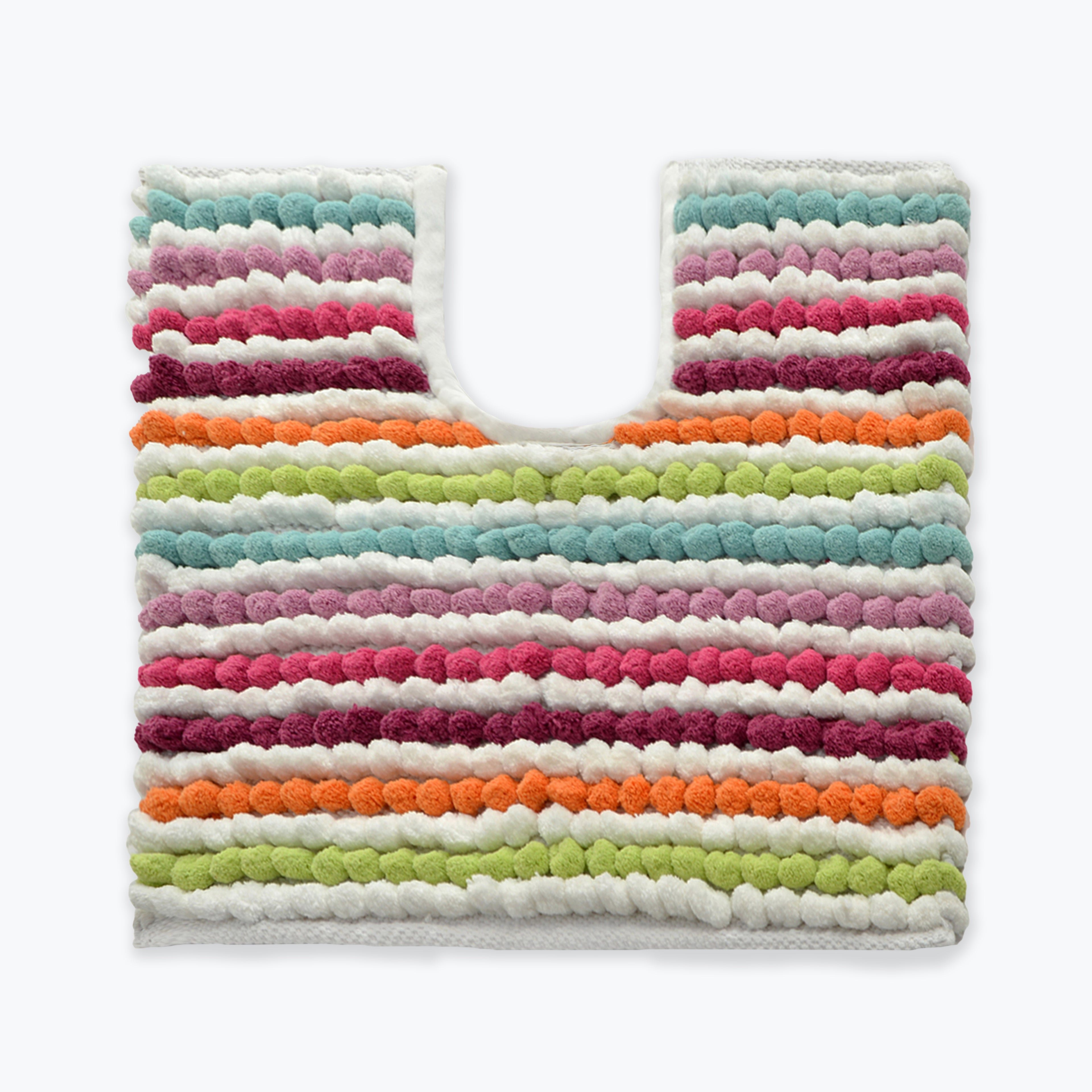 chunky bobble pedestal toilet mat multi coloured