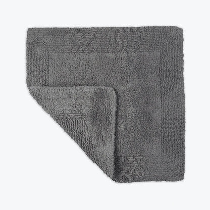 Dark grey square bath mat