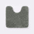 Dark grey non slip pedestal mat for the toilet or sink basin, plush shaggy microfibre pile.