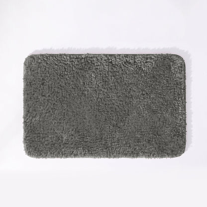 Charcoal grey non slip bath mat, microfibre.