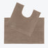 Mocha brown Two Piece Bath and Pedestal Mat Set, chenille bobble bathroom mats.