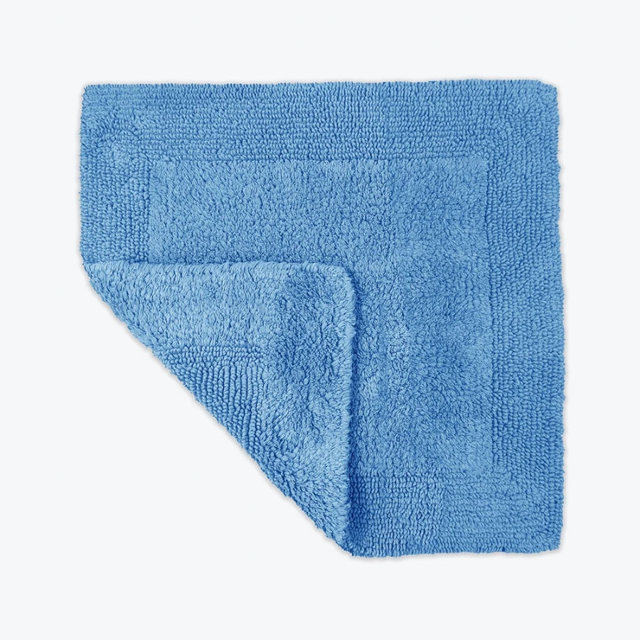 Cornish blue square bath mat