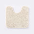 Cream non slip pedestal mat for the toilet or sink basin, plush shaggy microfibre pile.