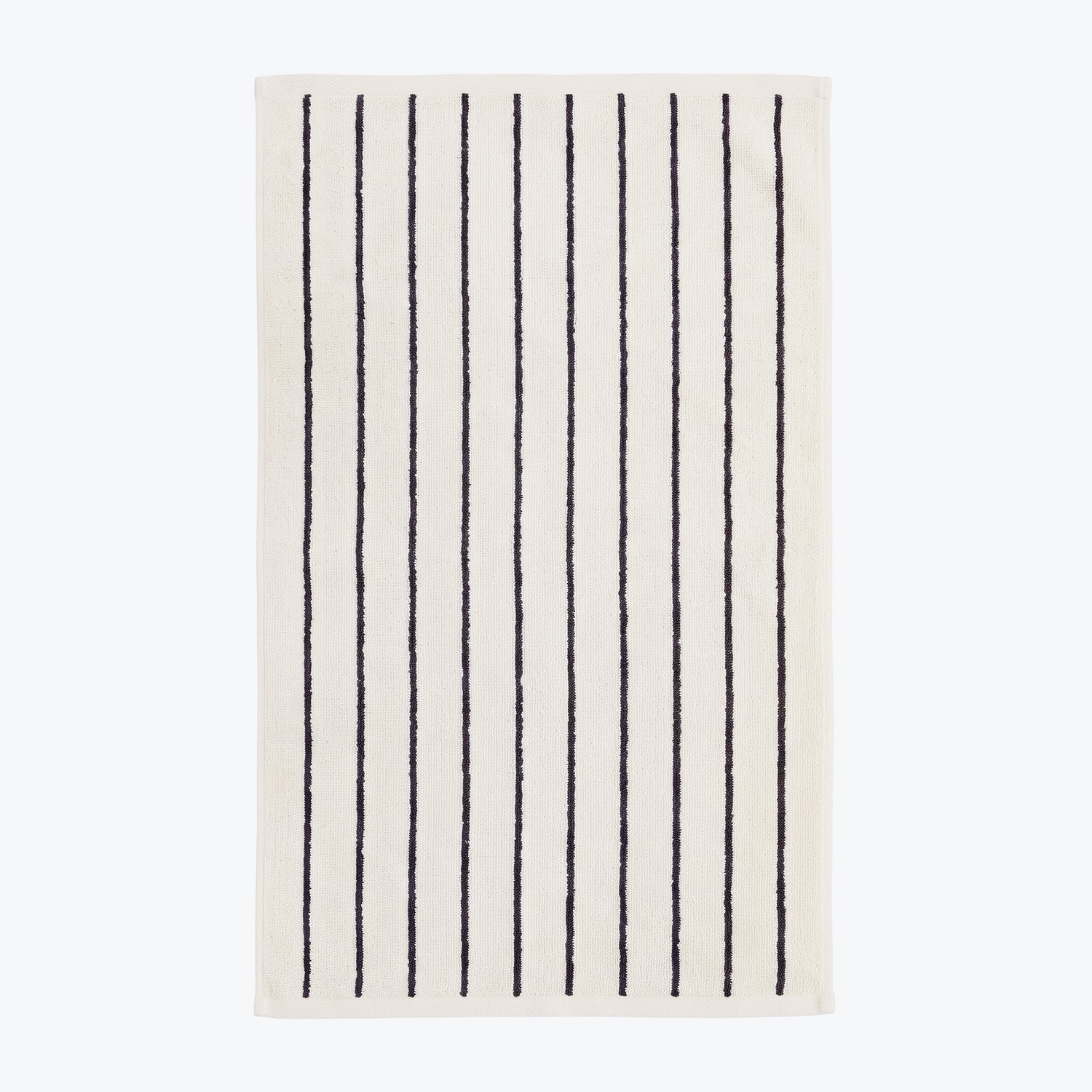 Cream and black stripe towels for the bathroom, modern timeless design for coordinated bathroom design.