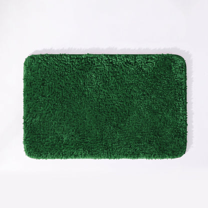 Dark Green Microfibre Bath Mat - Premium Bathroom Rug