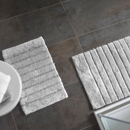 Grey Bathroom mat set, bath mat and shower mat