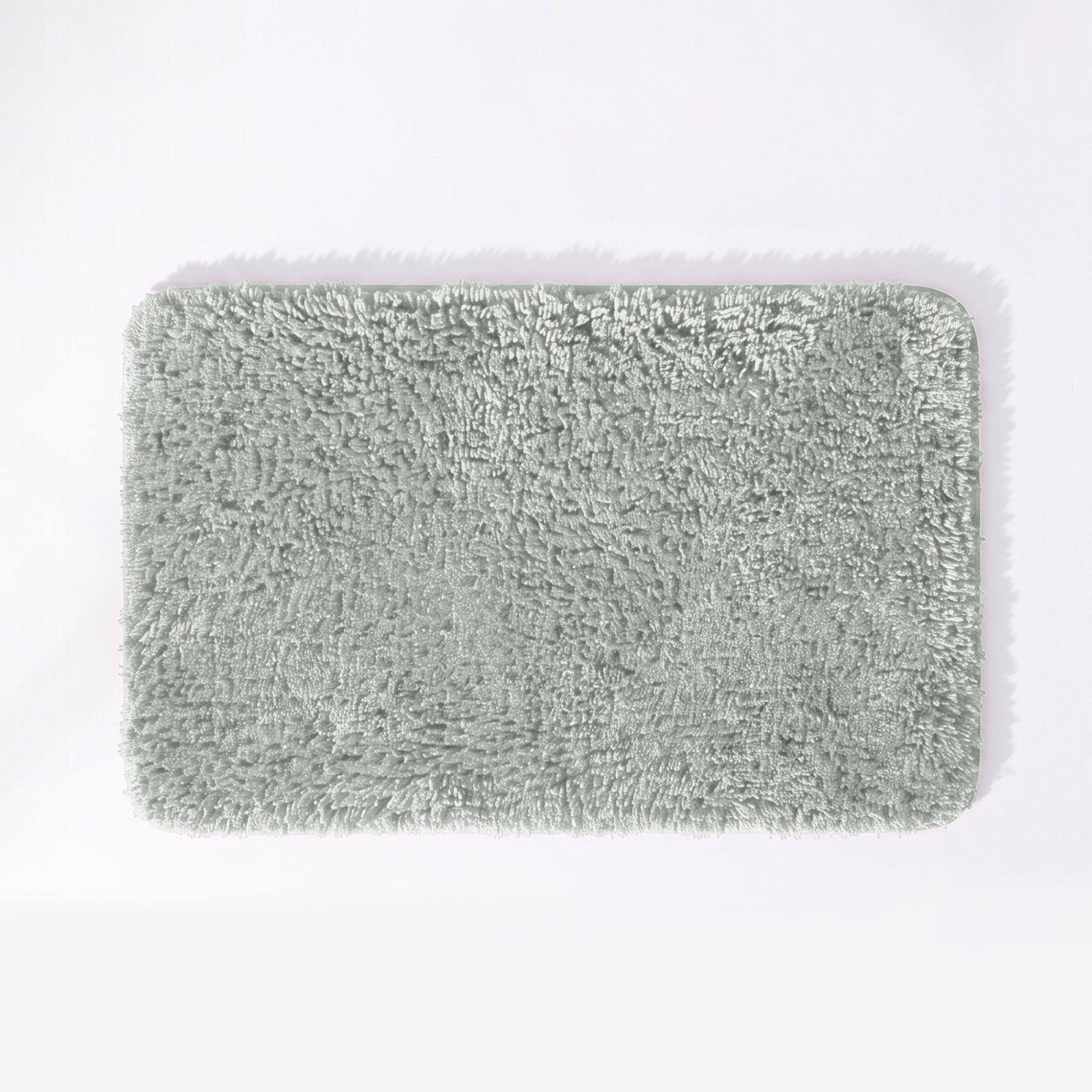 Light grey non slip bath mat made from super soft microfibre.