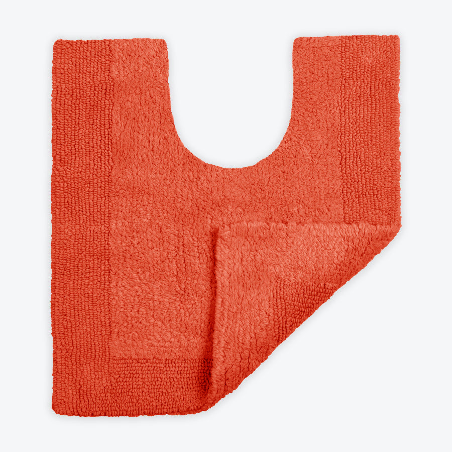 Terracotta pedestal mat for the toilet or sink basic, u shaped mat.