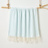 faux mohair throw duckegg hung