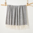 faux mohair throw hung graphite grey
