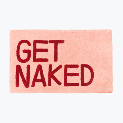 Get Naked Slogan Bath Mat
