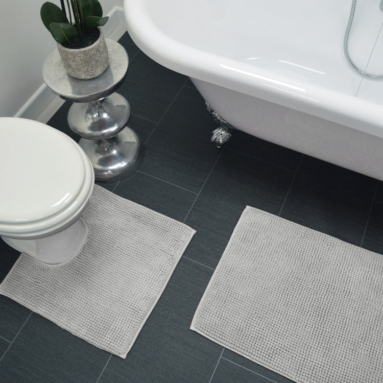 Super soft Chenille Two Piece Bath and Pedestal Mat Set - Allure Bath Fashions