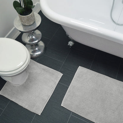 Super soft Chenille Two Piece Bath and Pedestal Mat Set - Allure Bath Fashions