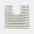 Light grey pedestal mat for the toilet - chunky bobble chenille.