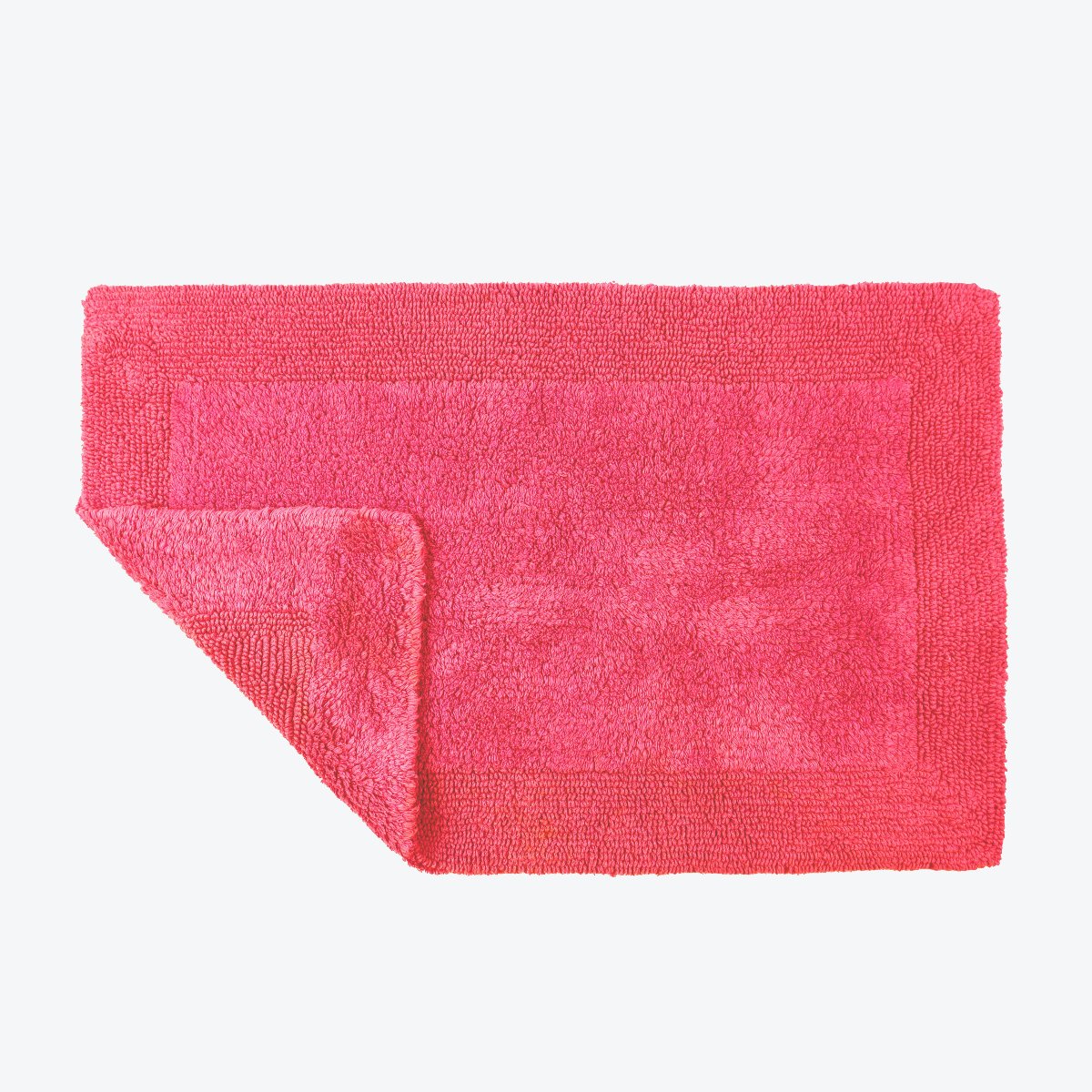 hot pink Reversible Cotton Large Bath Mat - Luxury Thick Bathmat