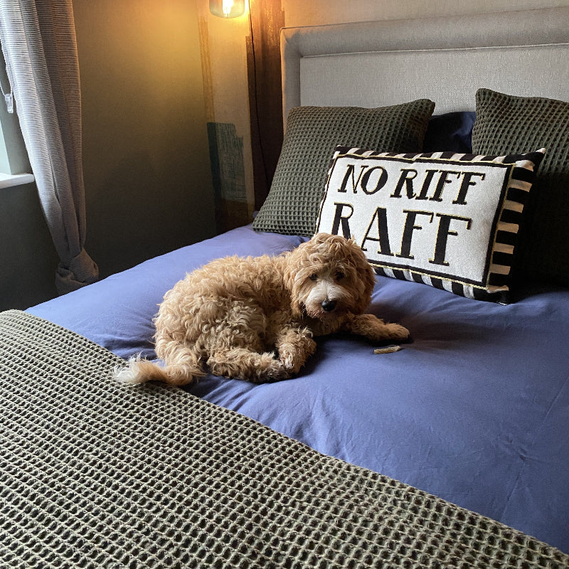 Khaki Waffle bedspread, large king size throw