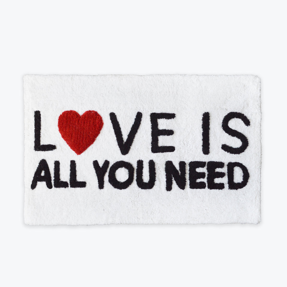 Love Is All You Need Tufted Slogan Bath Mat