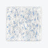Blue and white small square bath mat in chunky bobble textured design.