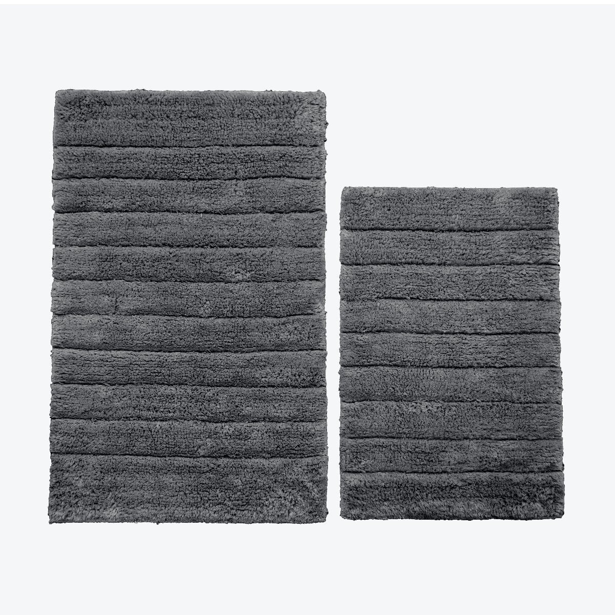 Charcoal grey 2pc bathroom mat set. Bath Mat and small shower mat.