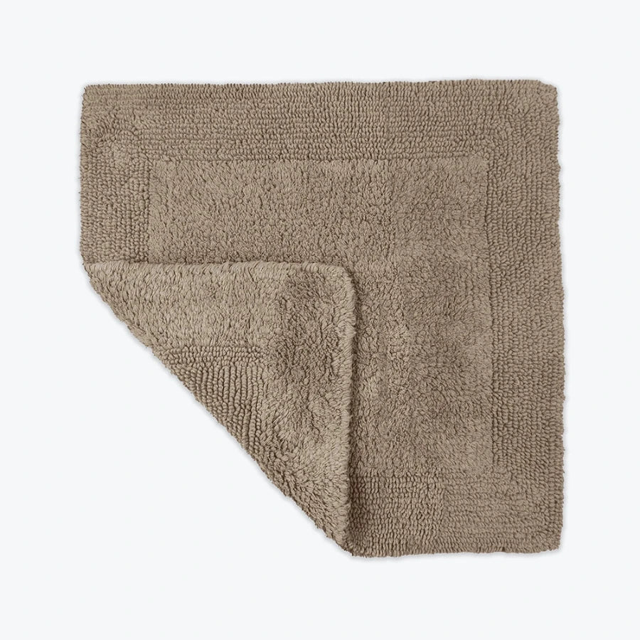 Mocha square bath mat