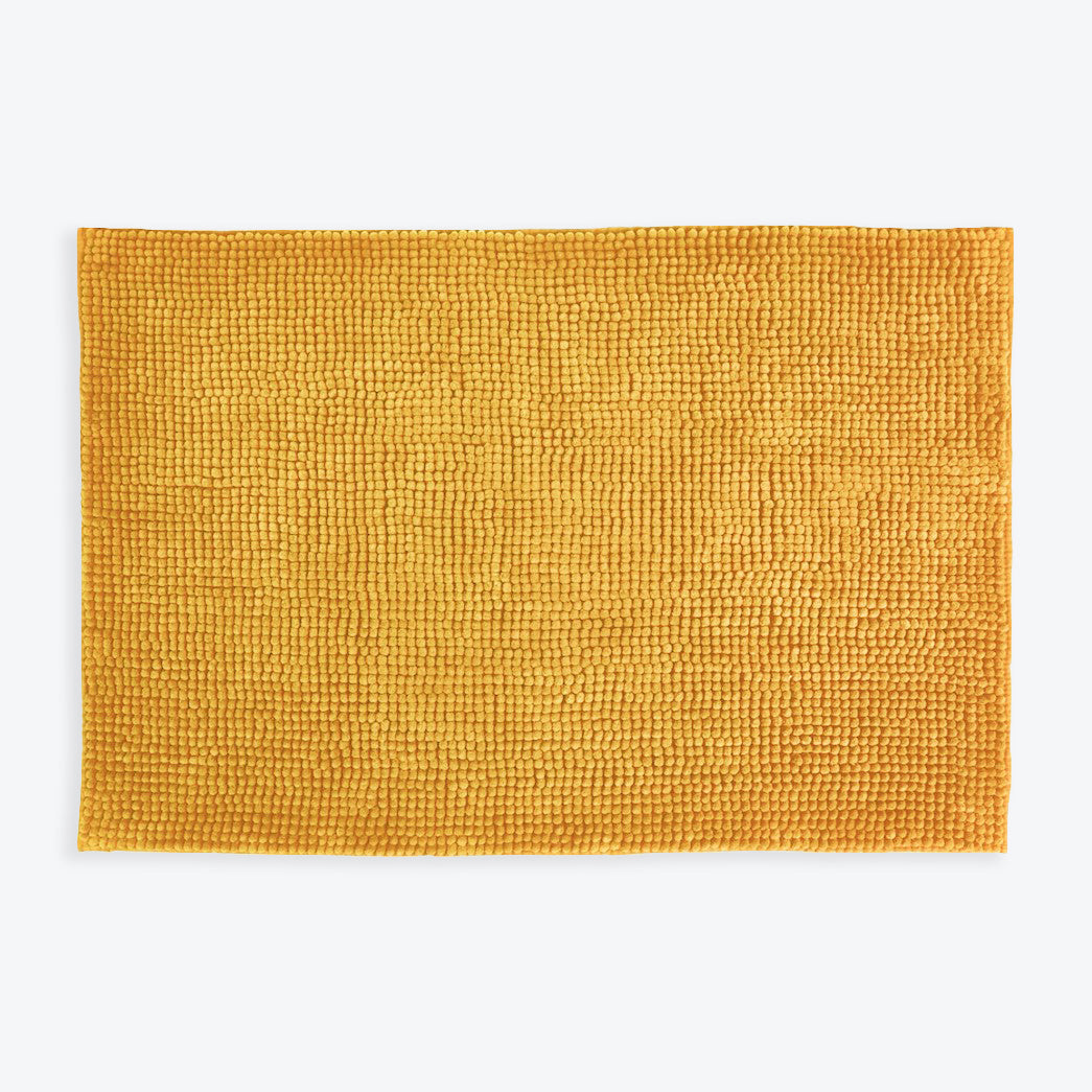 Mustard non slip bath mat, yellow